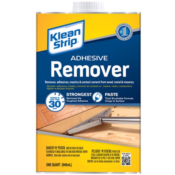 KleanStrip QKAS94326 Heavy Duty Adhesive Remover, 1 qt, Can, Viscous