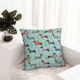 thumbnail image 6 of Fuzoiu Christmas Dachshund Print Square Pillow Cover,Hidden Zipper Design,Luxury Square Pillow Case, Throw Pillow,Couch Cushion-12"x12", 6 of 7