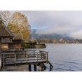 thumbnail image 2 of Zwick, Martin 24x19 Gold Ornate Wood Framed with Double Matting Museum Art Print Titled - View towards Bad Wiessee Lake Tegernsee near village Rottach Egern in the Bavarian Alps, 2 of 4