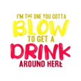 thumbnail image 2 of Camiseta divertida "Bartender The One You Gotta Blow" para hombre, 100 % algodón, cuello redondo, manga corta, color negro, 2 of 7