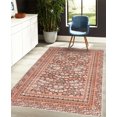 thumbnail image 4 of Floral Art Decorative Rug, Pastel Design Bohemian Nature Art of Vintage Leaves and Flowers, Quality Carpet for Bedroom Dorm and Living Room, 6 Sizes, Burnt Sienna, by Ambesonne, 4 of 4