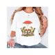 thumbnail image 1 of Camisetas de manga corta para mujer, camisetas de verano estampadas, cómodas, divertidas y casuales, para vacacionesINAWLY Frog Drinking Tea, Mushroom Aesthetic Round Neck Women Graphic T-Shirt Grap, 1 of 7