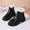 thumbnail image 4 of Xfvqtps Womens Winter Boots Faux Fur Lined Ankle Booties Pull on Chunky Sole Knight Riding Boots Fashion Slip Resistant Warm Shoes Black, 4 of 9