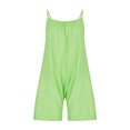 thumbnail image 5 of MKOSPLRT 4-16 Years Wide Leg Jumpsuits for Girl Linen Spaghetti Strap Romper Shorts Solid Baggy Summer Beach Jumpers with Pockets, 5 of 6