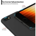 thumbnail image 4 of Designed for iPhone SE 2020 Case, iPhone SE 2022/iPhone 7/8 Case, Liquid Silicone Case with Open Bottom, Soft Gel Rubber Case Cover for iPhone SE 3rd Gen/2nd Gen 4.7 inch - Black, 4 of 11