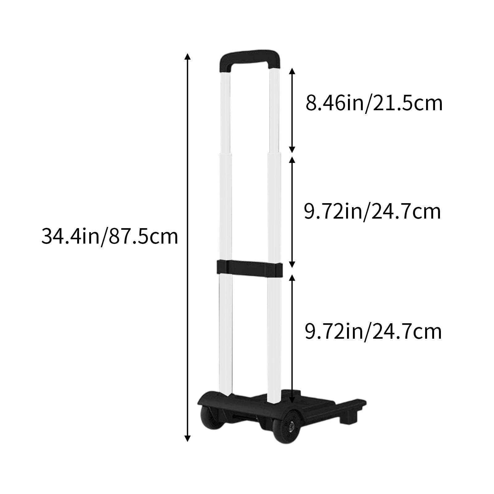 COM1950s Foldable Cart, Portable Trolley with Swivel Wheels and Shock Absorption, 16.3x9.1x3.3in Compact Design, Collapsible Hand Truck for Travel, Picnic, and Shopping