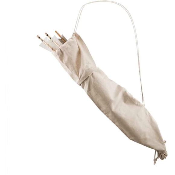 Carquois en Toile Rétro Médiéval avec Lacets, Carquois Tissé à la Main Style Sangle, Sac de Rangement Portable Léger pour Arc et Flèches