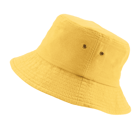 FLORNIX Sun Hat Retro Simple Style Bucket Hat Sun Protection Sun Hats for Women,Yellow