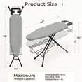 thumbnail image 4 of Yaheetech Full Size Foldable Ironing Board with Cord Holder & Clothes Rack, Gray, 4 of 8