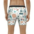 thumbnail image 4 of Cauagu Eiffel Tower Print Men's Boxer Briefs, Funny & Cute Underwear Elastic Waistband Briefs Ideal Gift for Men,1-Pack, 4 of 7