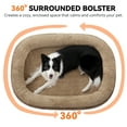 thumbnail image 6 of Orthopedic Dog Bed for Large Dogs with Egg-Crate Memory Foam, Waterproof Lining and Removable Washable Cover, XL Bolster Pet Couch with Non-Slip Bottom, Brown, 35in, 6 of 9