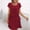 🔥 Wine, variant on Sentmoon Summer Wedding Guest Dress Summer Solid Color Tshirt Dress Crew Neck Short Sleeve Work Breathable Cocktail Dresses for Women Vacation for Indoor and Outdoor XXL