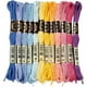 thumbnail image 1 of 12 madejas de 105 yardas de hilo de bordar matizado, 6 hebras de hilo de bordar de colores para pulseras de la amistad., 1 of 9