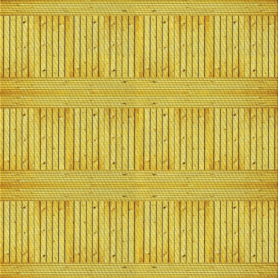 Ahgly Company Indoor Square Patterned Golden Yellow Area Rugs, 5' Square