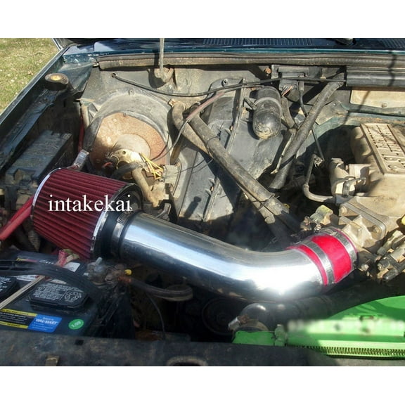 INTAKE KAI Performance Air Intake Kit for 1986-1992 Ford Ranger & Bronco II, 2.9L V6 OHV Engine, Red