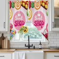 thumbnail image 3 of Swag Valance Curtains for Windows, Sweet Shop Words Light Filtering Kitchen Curtains with Rod Pocket, Candyland Colorful Lollipop Potatoes Window Treatment Valances for Living Room, 36x36 - 2 PCS, 3 of 9