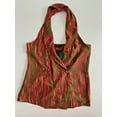 thumbnail image 1 of $225 RACHEL ZOE Halter TOP Vest Style POPPY Silk Tank ( 6 ), 1 of 2