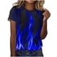 thumbnail image 2 of Fiudx Ofertas Flash Del Día Solo En Línea Tops con Estampado de Moda para Mujer, Blusa de Manga Corta, Camisetas Divertidas con Cuello Redondo, 2 of 4