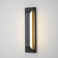 thumbnail image 2 of H22" Large Dusk to Dawn Modern Outdoor Wall Light 24W Integrated LED Exterior Wall Sconce with Black Trapezoid Design and Acrylic Shade for Garage Entryway, 2 of 8