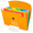 Orange, variant on Expanding File Folder, 7-Pockets Accordion File Organizer for A4 Letter Size Paper,  Black