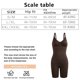 thumbnail image 3 of Body para mujer, moldeador de abdomen, sin costuras, hasta medio muslo, moldeador de cuerpo completo, ajustable, marrón, 3 of 6