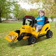 thumbnail image 2 of Costway 12V Kids Ride On Construction Tractor with Horn & Music & Tail LED Lights Yellow, 2 of 10