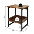 thumbnail image 4 of Veryke Farmhouse Industrial Nightstand with Storage Shelf, Sofa Table for Living Room, Bedroom Rustic Brown, 4 of 8