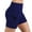 Navy B, variant on LOVZFMLL Women's Athletic Workout Shorts High Waisted Butt lifting Stretchy Shapewear Shorts for Yoga Gym Running Cycling with Pockets Blue B L