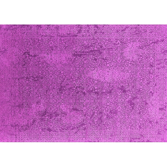 Ahgly Company Indoor Rectangle Oriental Pink Industrial Area Rugs, 6' x 9'