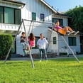 thumbnail image 3 of Intex Two Feature Colored Playground Swing Set w/Trapeze Bar for Kids, Gray, 3 of 12