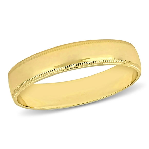 Ladies 4mm Polished Finish Wedding Band in 10k Yellow Gold
