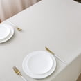 thumbnail image 2 of NLMUVW White Linen Tablecloth for Rectangle Table Textured Burlap Table Cloth Water Resistant Farmhouse Table Cover for Kitchen Dining Party, 54 x 108 Inch, 2 of 14