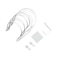 thumbnail image 4 of Abbracc 5x Wall Mounted Hat Holder Pounch Multi Functional Display with Accessories White, 4 of 9