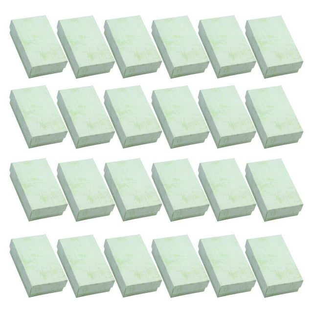 Cajas para Joyas de 24 Piezas, Cajas para Anillos con Relleno/esponja , Verde EstiloC-Verde Yinane Soporte de joyas de collar de papel
