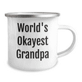 thumbnail image 2 of Funny Grandpa Gifts - World's Okayest Grandpa Camping Mug, Stainless Steel with Enamel Finish, Gifts from Men to Grandpa, Unique Mother's Day Unique Gifts, 2 of 4