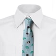 thumbnail image 3 of Men's Tie, Long Legged Animal Trees, 3.7", Pale Blue and Multicolor, by Ambesonne, 3 of 4