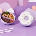 thumbnail image 6 of Kitchen Storage Containers Donut Lunch Box Cute Large Capacity Divided Complementary Food Box Portable Student Lunch Box with Lid, 6 of 9