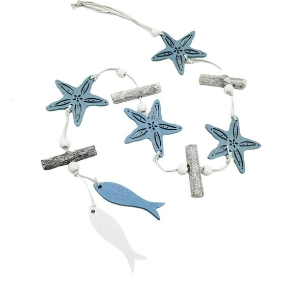 WE-POLUJ Coastal Styles Hanging Ornament Star Fish Shell Wall Decors for Indoor Outdoor