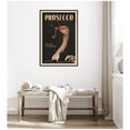 thumbnail image 2 of Kate and Laurel Framed Canvas Wall Art Print WG Deco Prosecco Ostrich by The Whiskey Ginger, 28 x 41 Sylvie Beaded Black Frame, Whimsical, Animal Art for Wall Decor, 2 of 8