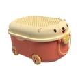 thumbnail image 1 of Stackable Toy Storage Box with Wheels Cartoon for Kids Bedroom Nursery Games Pink, 1 of 8