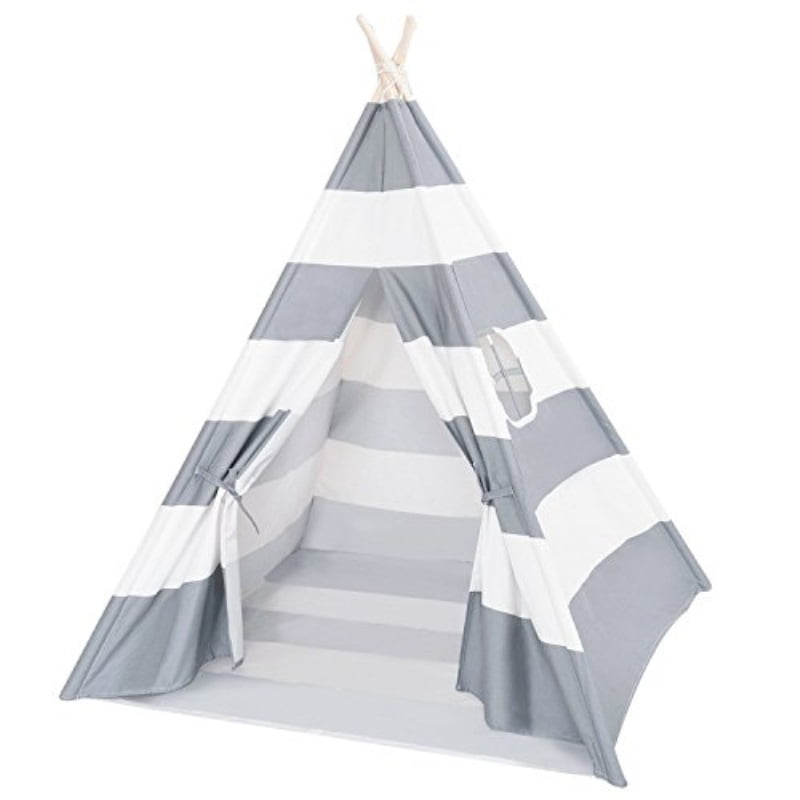 Mainstays Circular Kids Play Tent Black and White Stripe for sale online 