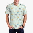 thumbnail image 1 of Xecao Different Breeds of Dogs Pattern Men’s Polo Shirt with Buttoned Collar Soft Breathable Casual Polo Shirt for Work, Leisure, and Outdoor Activities-Small, 1 of 6