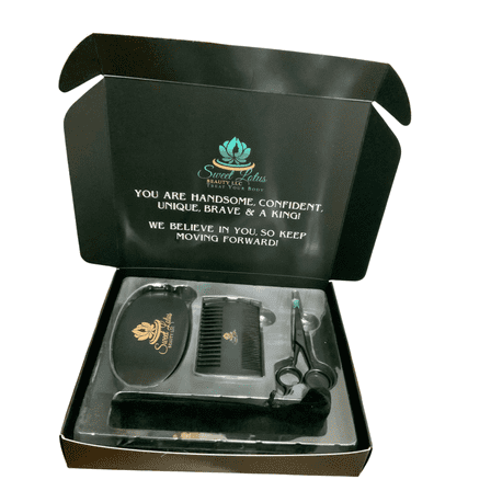 Sweet Lotus Beauty Midnight Sleek Beard Trimming Kit