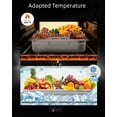 thumbnail image 2 of 6 Pack Hotel Pans,2.5" Deep Full Size Steam Table Pans,Full Size Food Pan,Half Size Hotel Pans[NSF Certified],Catering Food Pan Commercial Stainless Steel, Handle + Lid, 2 of 7