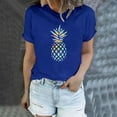 thumbnail image 2 of Harpily Shirts for Women Women's Pineapple Print T Shirt Short Sleeved Summer Pattern Casual Shirt, 2 of 8
