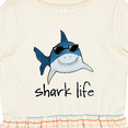 thumbnail image 4 of Inktastic Shark Life Fun Shark with Sunglasses Girls Toddler Dress, 4 of 5