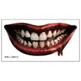 thumbnail image 3 of Wovilon Halloween Decorations Indoor 2023 New Halloween Prank Makeup Temporary Halloween Clown Horror Mouth Stickers Removable And Realistic Temporary Kit, Halloween Makeup Props, 3 of 4