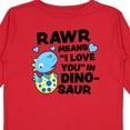 thumbnail image 4 of Inktastic Rawr Means I Love You in Dinosaur Valentine Boys or Girls Long Sleeve Toddler T-Shirt, 4 of 5