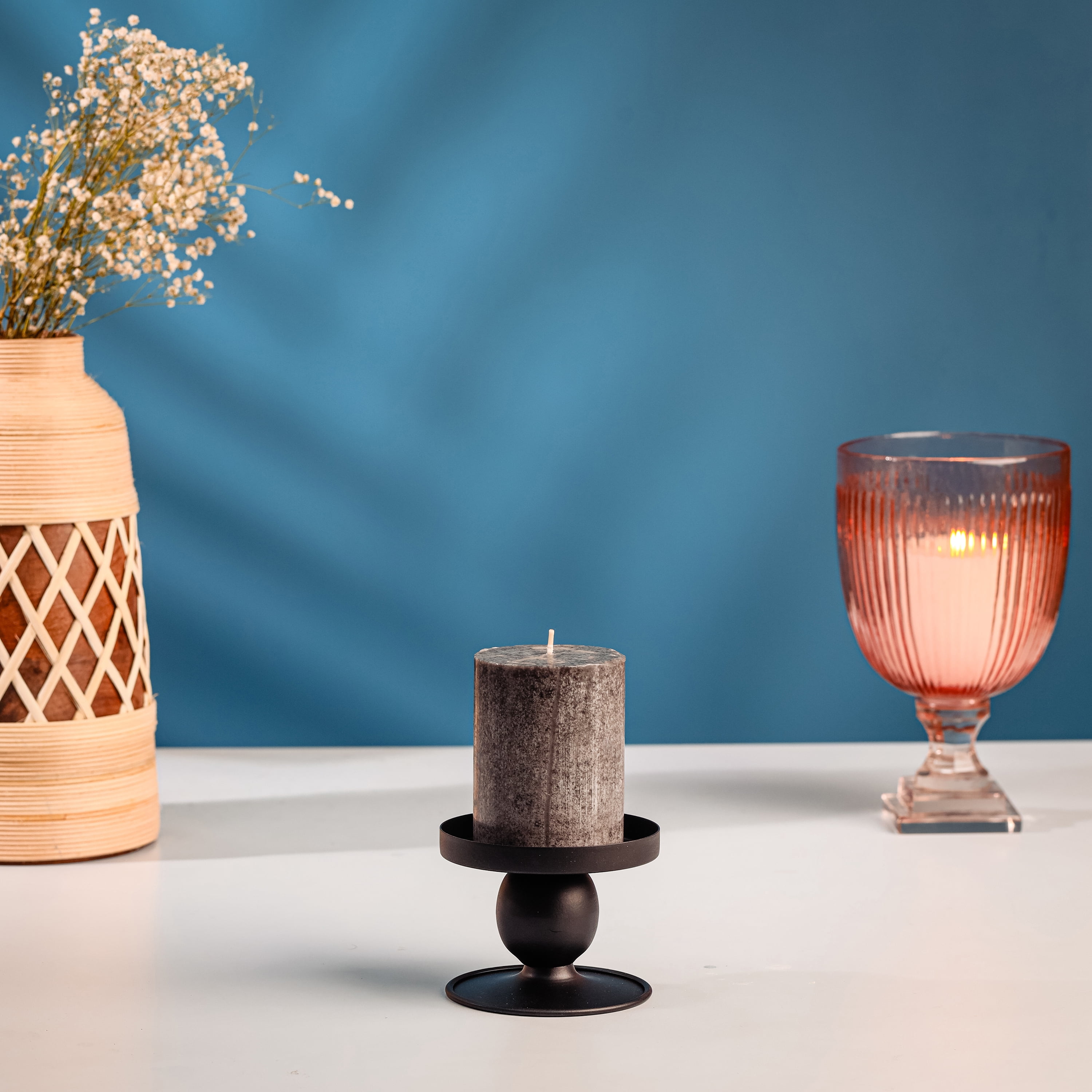Mainstays 2.25" Flippable Candle Holder, Black