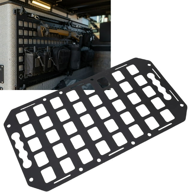 Truck Bed Molle Panel, 16.61x8.86x0.08in Versatile Easy To Remove L Track Molle Panel for Cars SUVs Pickup Van RVs